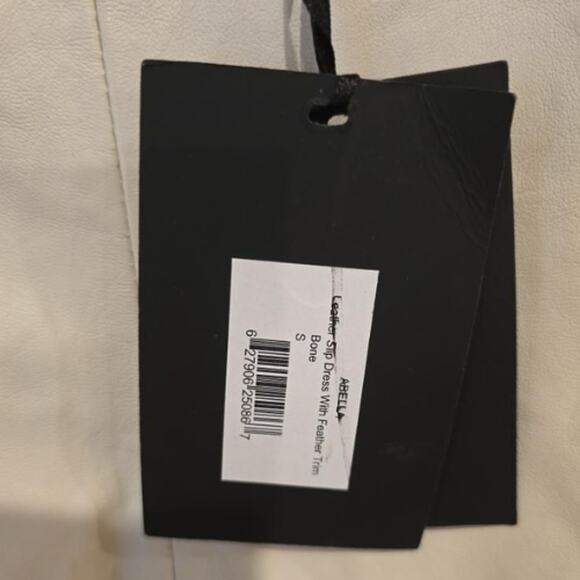 LAMARQUE Abella Leather Dress in Bone NWT Size Small - Picture 4 of 6